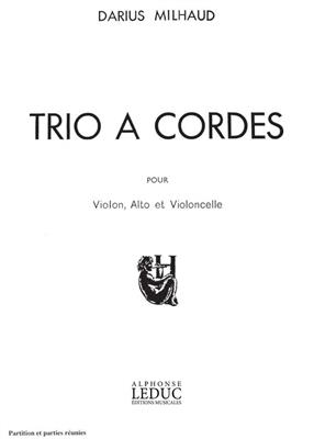 Darius Milhaud: Darius Milhaud: Trio a Cordes No.1, Op.274: Trio de Cordes