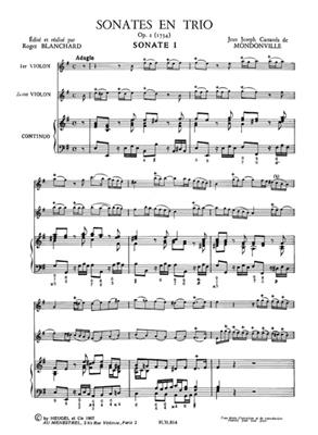 Jean-Joseph Mondonville: Sonates En Trio Op2: Duos pour Violons
