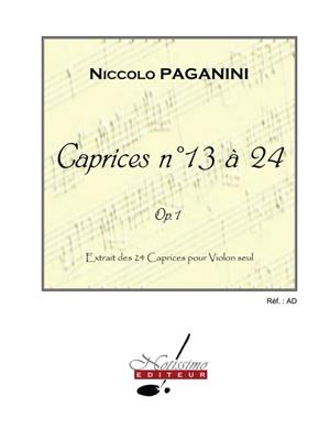 Niccolò Paganini: 24 Caprices: Solo pour Violons