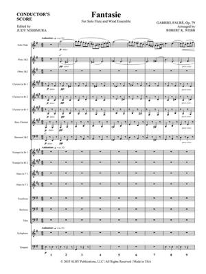 Gabriel Faure: Fantasie for Flute and Wind Ensemble: (Arr. Robert K. Webb): Orchestre d'Harmonie et Solo