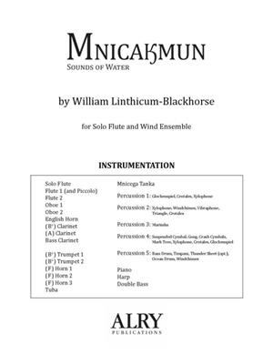William Linthicum-Blackhorse: Mnicakmun for Solo Flute and Wind Ensemble: Vents (Ensemble)