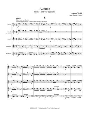 Antonio Vivaldi: Autumn from the Four Seasons: (Arr. Gudrun Hinze): Flûtes Traversières (Ensemble)