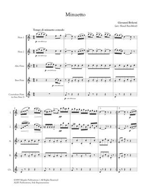 Giovanni Bolzoni: Minuetto: (Arr. Shaul Ben-Meir): Flûtes Traversières (Ensemble)