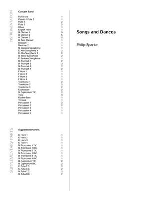 Philip Sparke: Songs and Dances: Orchestre d'Harmonie