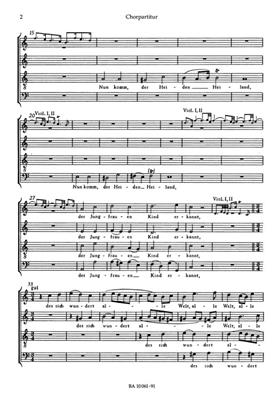 Johann Sebastian Bach: Cantata No. 61 Nun Komm Der Heiden Heiland: Chœur Mixte et Ensemble