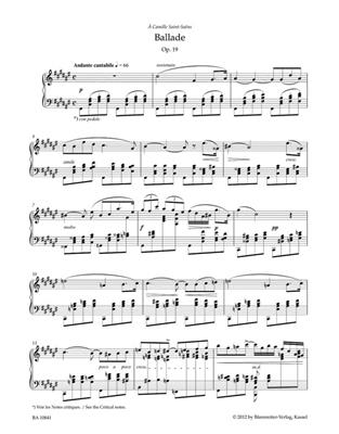 Ballade Op.19: Solo de Piano