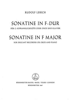 Rudolf Lerich: Sonatine: Flûte à Bec