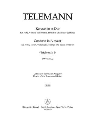 Georg Philipp Telemann: Konzert in A-Dur - Concerto In A Major TWV 53: Ensemble de Chambre