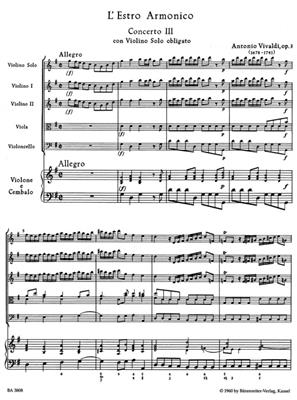 Antonio Vivaldi: Concerto III: Orchestre à Cordes et Solo