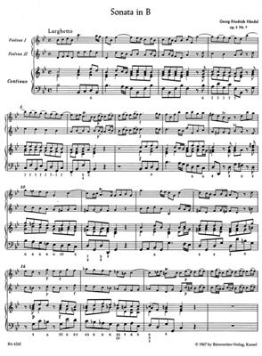 Georg Friedrich Händel: 2 Triosonaten aus op.5: Duos pour Violons