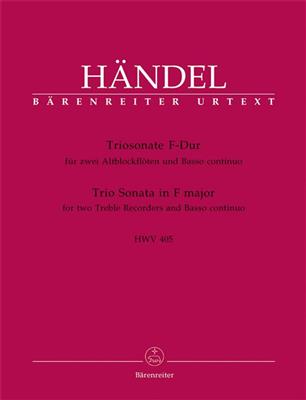 Georg Friedrich Händel: Trio Sonata in F major: Duo pour Flûtes à Bec