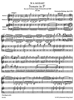 Wolfgang Amadeus Mozart: Complete Church Sonatas Book 2: Ensemble de Chambre
