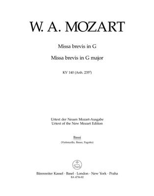 Wolfgang Amadeus Mozart: Missa brevis in G major K.140: Chœur Mixte et Ensemble