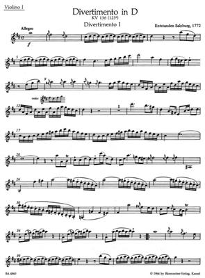 Wolfgang Amadeus Mozart: Three Divertimenti KV136-138: Quatuor à Cordes