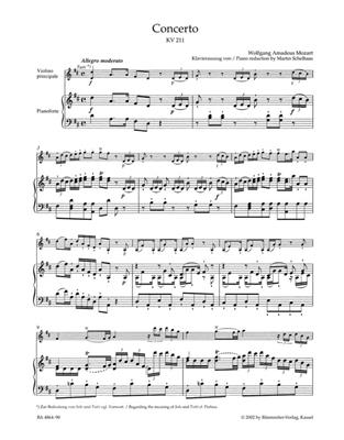 Wolfgang Amadeus Mozart: Violin Concerto No.2 in D major K.211: Cordes (Ensemble)