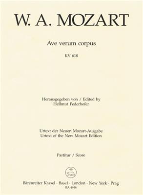 Wolfgang Amadeus Mozart: Ave verum corpus K.618: Chœur Mixte et Accomp.