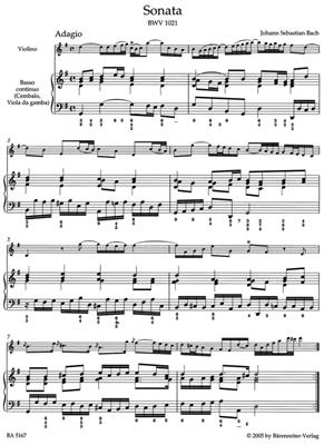 Johann Sebastian Bach: 2 Sonatas For Violin G Bwv 1021 E Min Bwv 1023: Solo pour Violons
