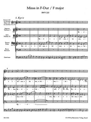 Johann Sebastian Bach: Mass in F major BWV 233 Lutheran Mass 1: Chœur Mixte et Ensemble