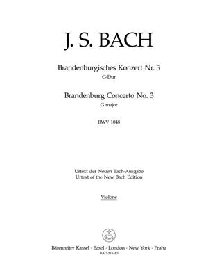 Johann Sebastian Bach: Brandenburg Concerto No.3 In G Major BWV 1048: Duo pour Cordes Mixte