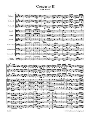 Johann Sebastian Bach: Brandenburg Concerto No.3 In G, BWV 1048: Orchestre à Cordes