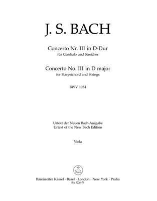 Johann Sebastian Bach: Harpsichord Concerto No.3 in D major: Clavecin