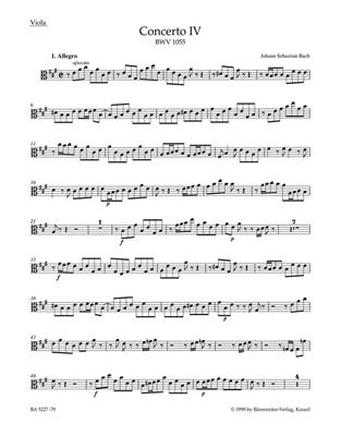 Johann Sebastian Bach: Concerto for Keyboard No.4 in A major BWV 1055: Clavecin