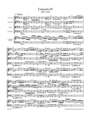 Johann Sebastian Bach: Concerto for Keyboard No.4 in A major BWV 1055: Ensemble de Chambre