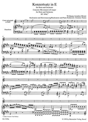 Wolfgang Amadeus Mozart: Konzertsatz: Cor Français et Accomp.