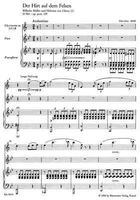 Franz Schubert: The Shepherd on the Rock op. post.129 D 965: Chant et Autres Accomp.