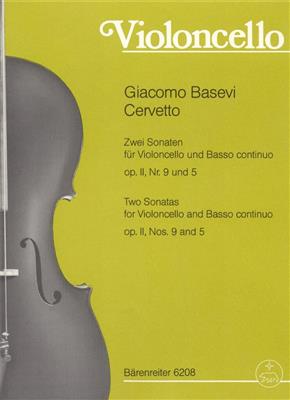 Giacobbe Cervetto: Sonatas 2 Op 2-9,5 Vc Bc: Violoncelle et Accomp.