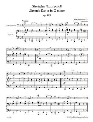 Antonín Dvořák: Slavonic Dances for Cello and Piano op. 46/3, 46/8: Violoncelle et Accomp.