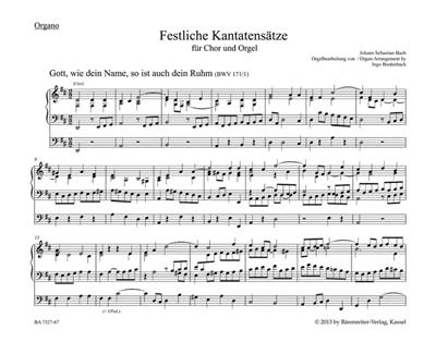 Johann Sebastian Bach: Festive Choral settings from Cantatas: (Arr. Ingo Bredenbach): Chœur Mixte et Accomp.