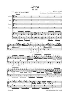 Antonio Vivaldi: Gloria RV 589 (Vocal Score): Chœur Mixte et Ensemble