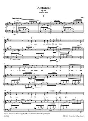Robert Schumann: Dichterliebe Op.48: Chant et Piano