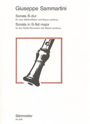 Giuseppe Sammartini: Sonata B flat major: Duo pour Flûtes à Bec