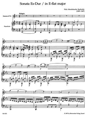Felix Mendelssohn Bartholdy: Sonata In E-Flat For Clarinet & Piano: Clarinette et Accomp.