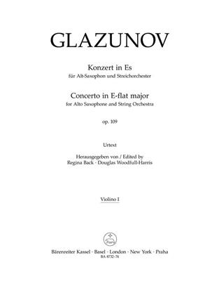 Alexander Glazunov: Alto Saxophone Concerto Op.109 (Violin I): Orchestre à Cordes et Solo