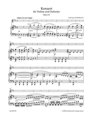 Ludwig van Beethoven: Violin Concerto In D Op.61 - Piano Reduction: Solo de Piano