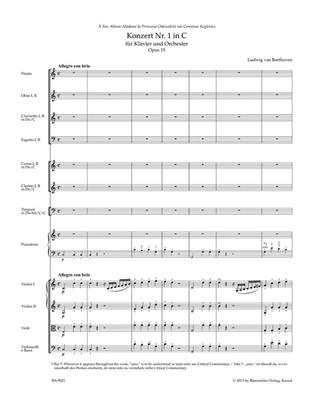 Ludwig van Beethoven: Concerto No.1 In C Major Op.15 For Piano: Orchestre et Solo