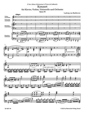 Ludwig van Beethoven: Concerto For Piano, Violin And Violoncello In C: Trio pour Pianos