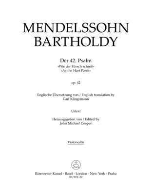 Felix Mendelssohn Bartholdy: Psalm 42 Op.42 - As The Hart Pants: Chœur Mixte et Ensemble