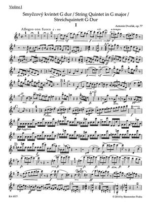 Antonín Dvořák: String Quintet In G, Op.77 - Parts: (Arr. Frantisek Bartos): Quintette à Cordes