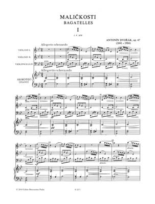 Antonín Dvořák: Bagatelles Op.47 For Piano Quartet: Trio pour Pianos