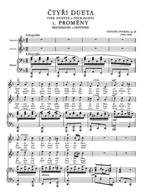 Antonín Dvořák: Moravian Duets Op.20, 32, 38 - Voice & Piano: Chœur Mixte et Piano/Orgue