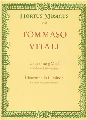 Tomaso Antonio Vitali: Chaconne for Violin and Basso continuo g minor: Violon et Accomp.