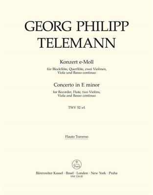 Georg Philipp Telemann: Concerto For Recorder And Flute In E Minor: Ensemble de Chambre