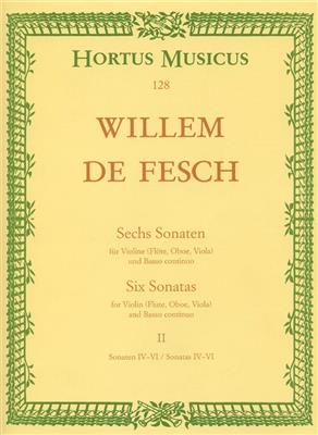 Willem de Fesch: Six Sonatas for Violin: Violon et Accomp.