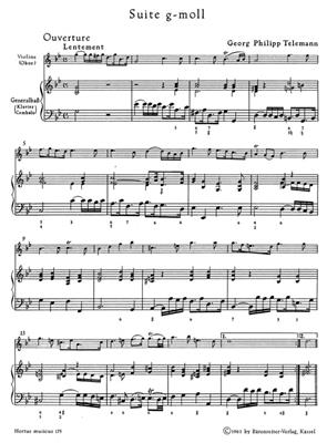 Georg Philipp Telemann: Suite In G Minor TWV 41: Solo pour Violons