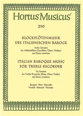 Blockflötensonaten des italienischen Barock: Flûte à Bec