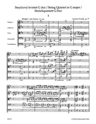 Antonín Dvořák: String Quintet In G, Op.77 - Study Score: Quintette à Cordes